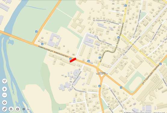 Схема рекламной плоскости по адресу Ковельська (облспоживспілка)