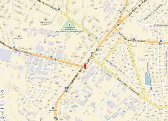 Схема рекламной плоскости по адресу Кам'янецька - вул. Тернопільська