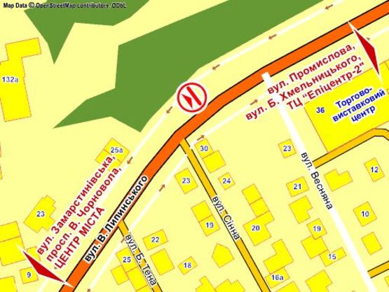 Схема рекламной плоскости по адресу вул. Липинського, - вул. Сінна, 30  , розмір 2,3 х 3,2 м скролл