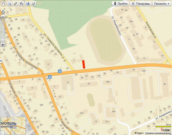 Схема рекламной плоскости по адресу Бандери (стадіон) місце 2, Б правий