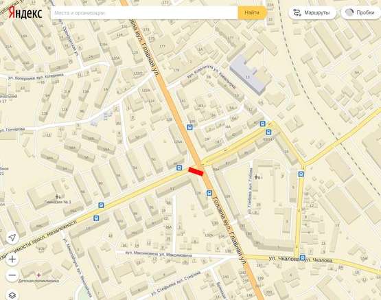 Схема рекламной плоскости по адресу Головна, 128 -  Незалежності