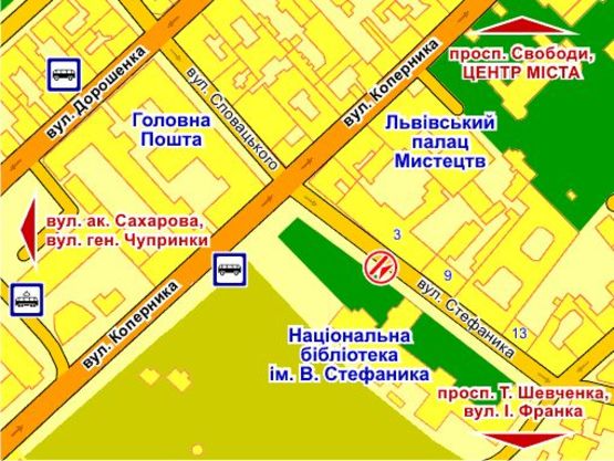 Схема рекламной плоскости по адресу вул. Стефаника (навпроти буд. 3), місце 1