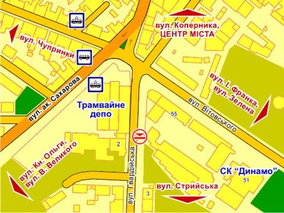 Схема рекламной плоскости по адресу вул. Героїв Майдану (навпроти буд. 2)