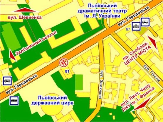 Схема рекламной плоскости по адресу вул. Городоцька, 81