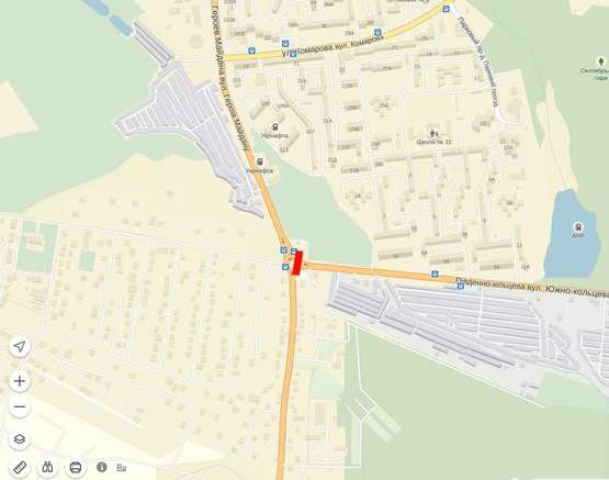 Схема рекламной плоскости по адресу Півден. - Кільцева -  Героїв Майдану