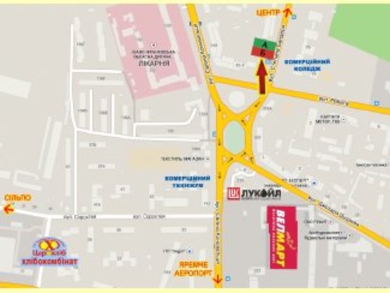 Схема рекламной плоскости по адресу Бандери №60     центр