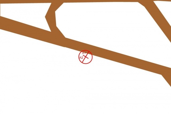 Схема рекламной плоскости по адресу Бориспольская трасса-14 ( в  Аэропорт, спрва)