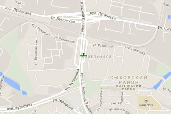 Схема рекламной плоскости по адресу Червоної Калини просп., 29 - Хуторівка вул.