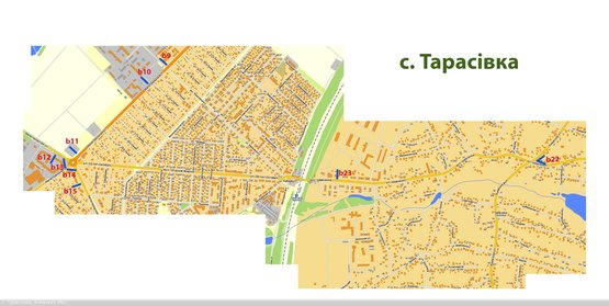 Схема рекламної площини за адресою с. Тарасовка, перекресток Боярка(южная)-Киев-Вита-Поштова