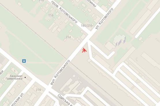 Схема рекламной плоскости по адресу Грушевського вул., 214