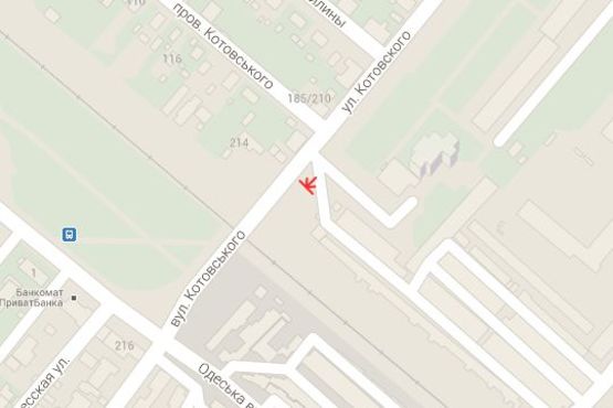 Схема рекламной плоскости по адресу Грушевського вул., 214