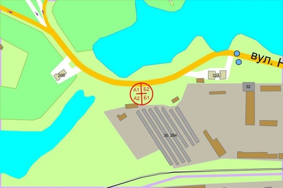 Схема рекламной плоскости по адресу Электриков/Набережно-Рыбальская №2