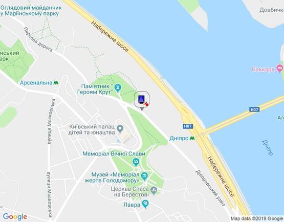 Схема рекламной плоскости по адресу Днепровский спуск 3