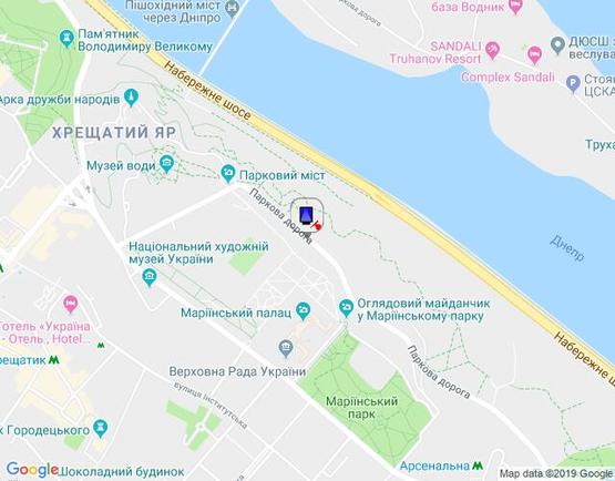 Схема рекламной плоскости по адресу Парковая дорога 1