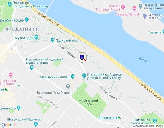 Схема рекламной плоскости по адресу Парковая дорога 2