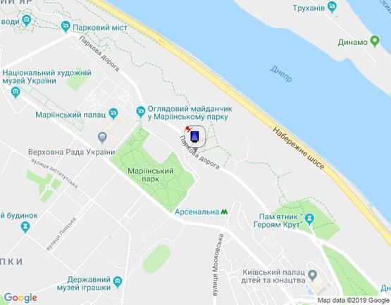 Схема рекламної площини за адресою Парковая дорога 6