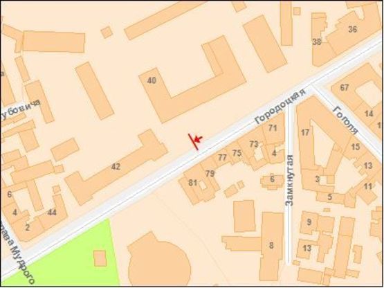 Схема рекламної площини за адресою Городоцкая ул. 40 (1)