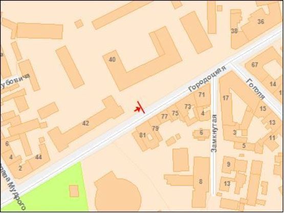 Схема рекламної площини за адресою Городоцкая ул. 40 (1)