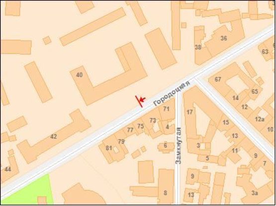 Схема рекламної площини за адресою Городоцкая ул. 40 (2)