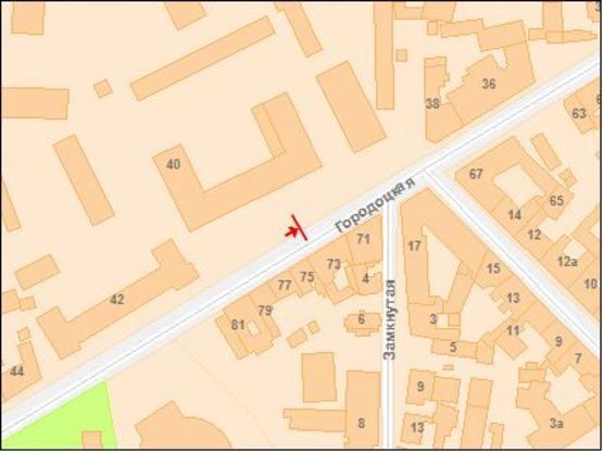 Схема рекламной плоскости по адресу Городоцкая ул. 40 (2)