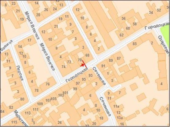 Схема рекламної площини за адресою Городоцкая ул., 72