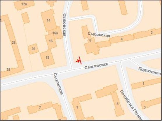 Схема рекламної площини за адресою Сыховская ул. 12, возле рынка "Замок" (1)