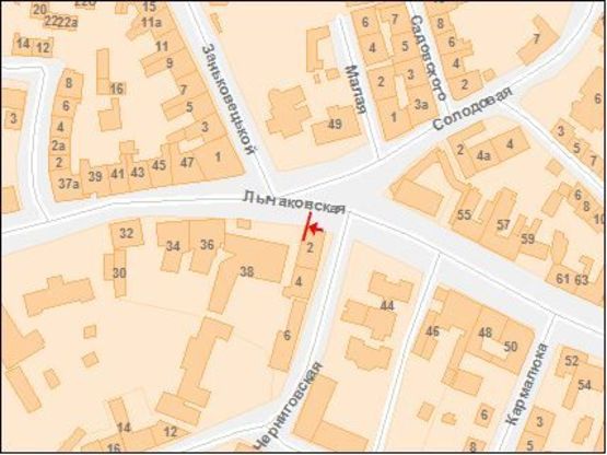 Схема рекламної площини за адресою Лычаковская ул., 38