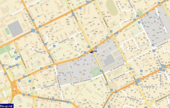 Схема рекламной плоскости по адресу ул. Киевская, 50 (ЦУМ, КОМФИ)