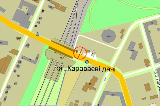 Схема рекламной плоскости по адресу бульв. Чоколівський, 42