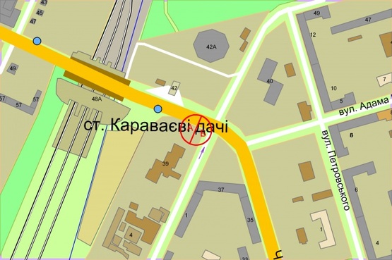 Схема рекламной плоскости по адресу бульв. Чоколівський / вул. Ушинського