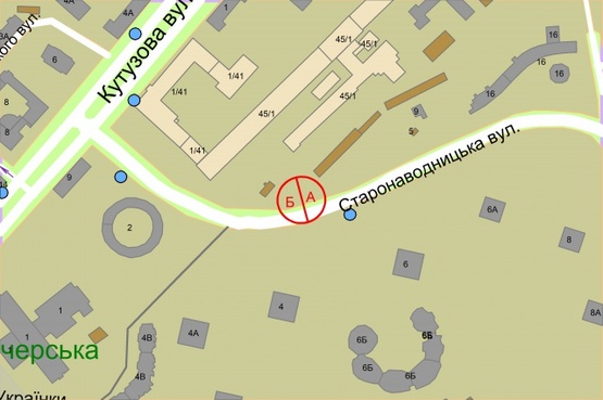 Схема рекламної площини за адресою Старонаводницька, навпроти буд.4