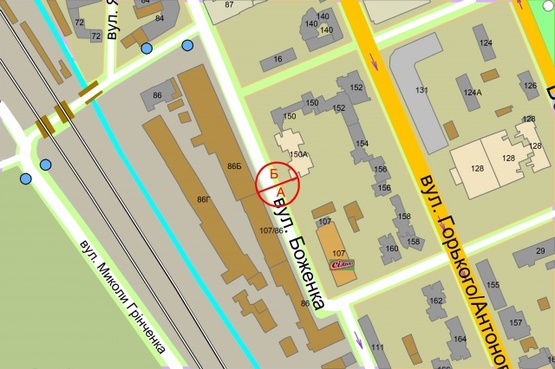 Схема рекламной плоскости по адресу Малевича Казимира (Боженка), 119