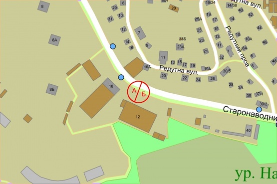 Схема рекламної площини за адресою Старонаводницька, 12 (світлофор)  рух до площі ГВВВ