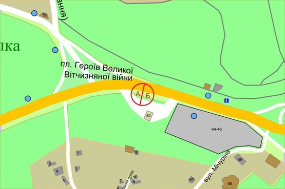 Схема рекламної площини за адресою Дружби Народів бульвар, 42 (АЗС ANP)