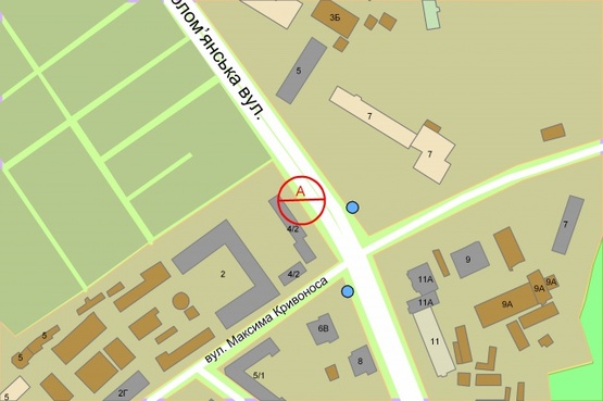 Схема рекламной плоскости по адресу Солом'янська, 4