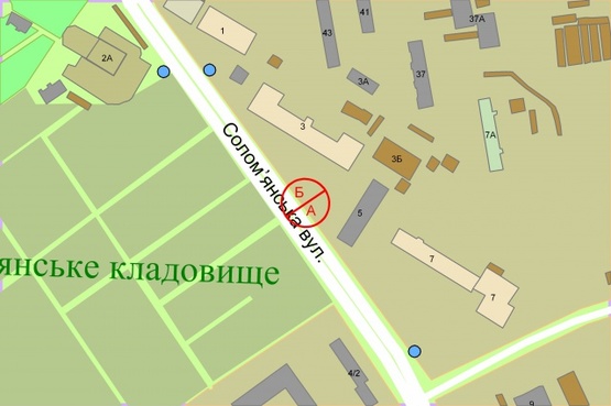Схема рекламной плоскости по адресу Солом'янська, 3