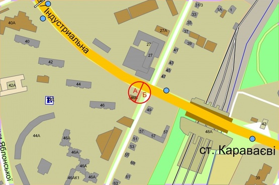 Схема рекламной плоскости по адресу Вадима Гетьмана, 46/2  / Польова