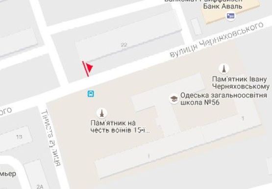 Схема рекламної площини за адресою Черняховского ул. №24 А3