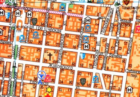 Схема рекламной плоскости по адресу Екатерининская ул. 37