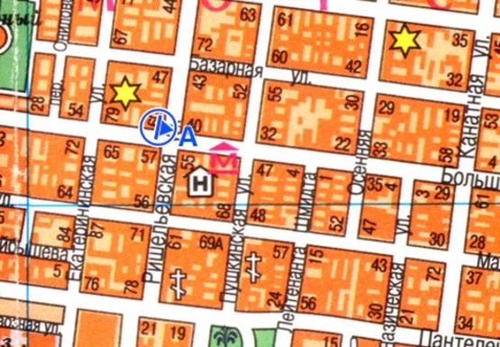 Схема рекламной плоскости по адресу Б.Арнаутская ул., - Ришельевская ул., 60