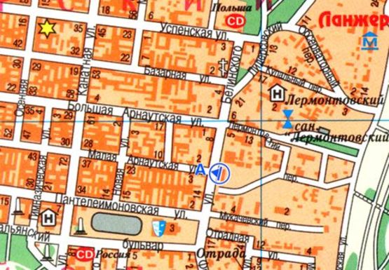 Схема рекламной плоскости по адресу Белинского ул., 11 - М. Арнаутская ул. А3