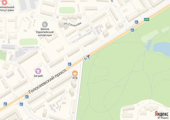 Схема рекламної площини за адресою Голосеевский пр.,112 в сторону МВЦ