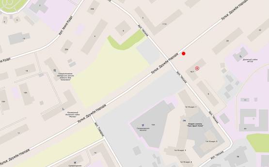 Схема рекламной плоскости по адресу Дружбы Народов 18/7 к Патона