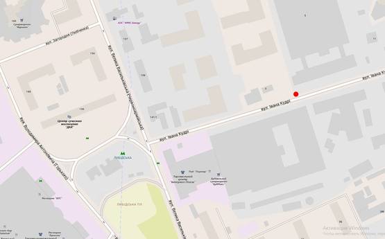 Схема рекламной плоскости по адресу Кудри Ивана, 5 к Леси Украинки