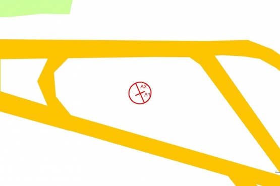 Схема рекламной плоскости по адресу Аэропорт "Борисполь" (развязка), по ходу в  Киев, (левый)