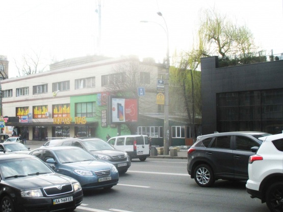 Схема рекламной плоскости по адресу ул.В.Гетьмана/ул.Металлистов ТЦ БОЛЬШЕВИК