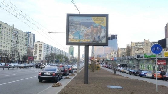 Схема рекламной плоскости по адресу пр.Победы,27 (А) ст.м.КПИ-в центр