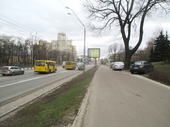 Схема рекламной плоскости по адресу пр.Победы,36 (медуниверситет) -из центра