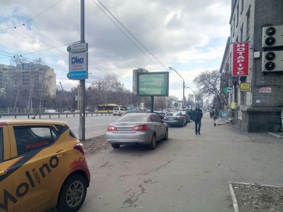 Схема рекламной плоскости по адресу пр.Перемоги, 45 -в центр ст.м Шулявская