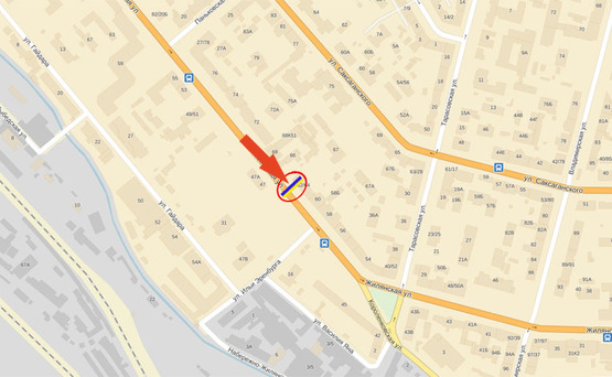 Схема рекламної площини за адресою Жилянская 64/62 Магазин Одежды "М Воронин" (А3) СКРОЛЛЕР